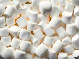 dichtbij omhoog stapel van suiker marshmallows foto