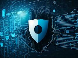 internet veiligheid bescherming van hacker aanvallend. cyber aanval en netwerk veiligheid concept technologie achtergrond. ai genereren foto