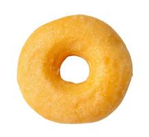 top visie van een heerlijk kaneel suiker mini donuts geïsoleerd Aan wit achtergrond met knipsel pad donut met suiker bestrooi foto