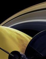 illustratie van het Cassini-ruimtevaartuig van NASA foto