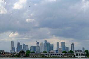 kanarie werf visie van Greenwich in Londen foto