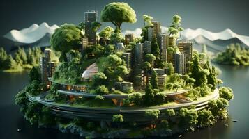 milieuvriendelijk architectuur revolutie. ai gegenereerd foto