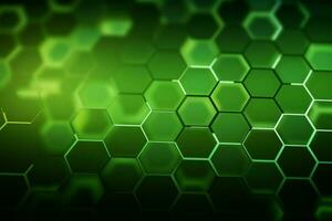 netwerk Matrix een groen honingraat patroon vormen een boeiend abstract backdrop ai gegenereerd foto