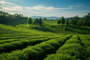 pittoreske mae chan choui Fong thee plantage, een Chiang rai edelsteen ai gegenereerd foto