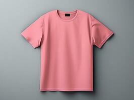 roze t-shirt mockup met geïsoleerd achtergrond ai generatief foto