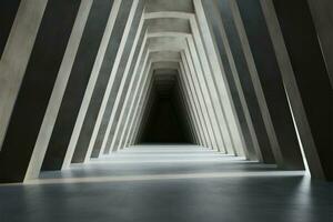 sereen vrijgekomen een abstract beton tunnels interieur spreekt eenvoud ai gegenereerd foto
