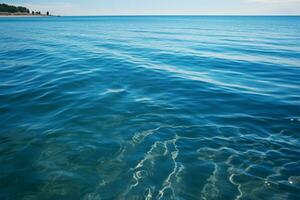 kust kalmte aard schoonheid, een rustig blauw water achtergrond ai gegenereerd foto