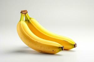 bundel van bananen geïsoleerd Aan een wit achtergrond. 3d geven ai gegenereerd foto
