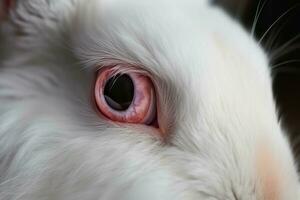 konijn roze oog zoogdier. genereren ai foto
