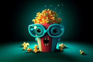 monster popcorn doos. genereren ai foto