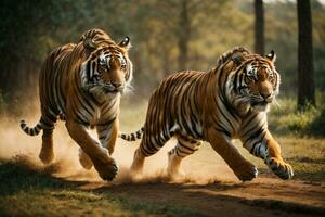 Bengalen tijger behang ai gegenereerd foto