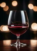 foto van de glas met rood wijn ai generatief