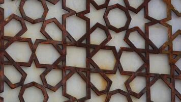 islamitische ornamenten van ijzer die roestig zijn foto