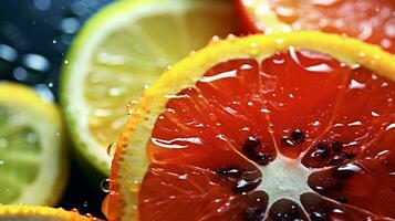 vers mengen fruit oranje en appel ai generatief foto