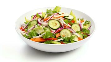 groente salade wit achtergrond genereren ai foto