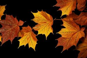 herfst achtergrond met gekleurde bladeren. ai generatief pro foto