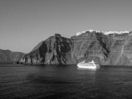 de eiland van Santorini foto