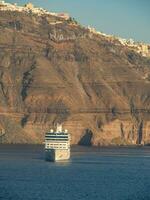 de eiland van Santorini foto
