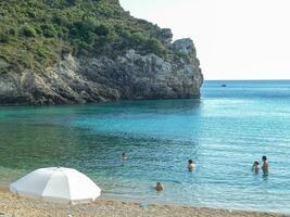 strand Aan corfu eiland foto