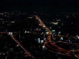 bangkok stad bij nacht foto