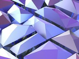 abstract achtergrond van Purper en blauw driehoeken. 3d weergave. foto