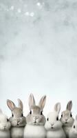 getextureerde achtergrond omringd door baby konijntjes, achtergrond afbeelding, verticaal formaat, generatief ai foto