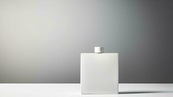 parfum fles mockup Aan wit achtergrond. generatief ai foto