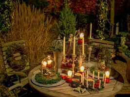 Kerstmis tijd in de tuin foto