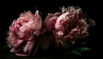 een levendig boeket van kleurrijk bloemen brengt natuur schoonheid binnenshuis gegenereerd door ai foto