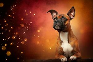 detailopname van schattig hond met mooi bokeh achtergrond, generatief ai foto