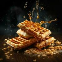 ai generatief een foto van wafels