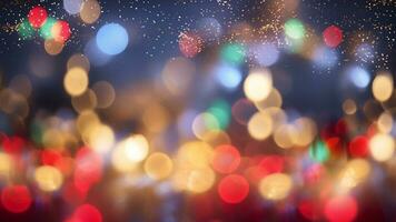 feestelijk bokeh fotografie magie van Kerstmis lichten, ai generatief foto