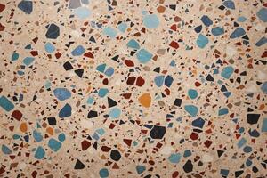 kleurrijk terrazzo textuur, veelkleurig terrazzo structuur achtergrond, terrazzo mozaïek- tegels, terrazzo marmeren achtergrond, ai generatief foto