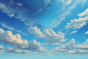 blauw lucht achtergrond, lucht achtergrond, lucht behang, ai generatief foto