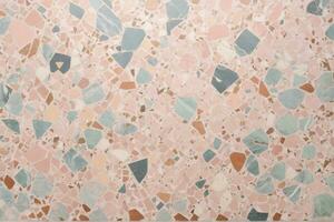 pastel terrazzo textuur, terrazzo structuur achtergrond, terrazzo mozaïek- tegels, terrazzo marmeren achtergrond, terrazzo tegels textuur, ai generatief foto