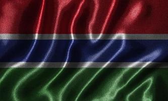 behang met vlag van Gambia en wapperende vlag per stof.
