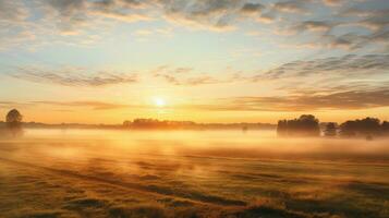 zomer veld- visie noorden landschap ai gegenereerd foto