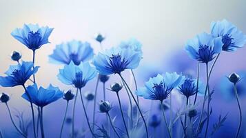 mooi blauw bloem achtergrond gemakkelijk ai gegenereerd foto