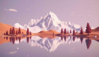 wazig lens futuristische 3d renderen minimalistische achtergrond ai gegenereerd foto