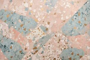 pastel terrazzo textuur, terrazzo structuur achtergrond, terrazzo mozaïek- tegels, terrazzo marmeren achtergrond, terrazzo tegels textuur, ai generatief foto