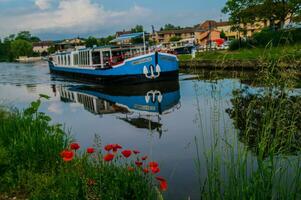 waterweg van digoin -roanne,briennon,loire,frankrijk foto