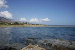 strand frangokastello in creta eiland griekenland moderne zomer achtergrond