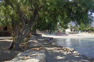 strand frangokastello in creta eiland griekenland moderne zomer achtergrond