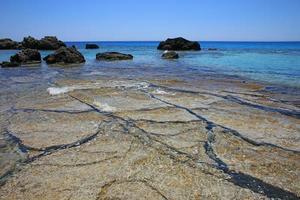 kedrodasos strand kreta eiland blauwe lagune camping kust kristalhelder water foto