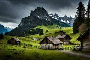 foto behang bergen, de lucht, wolken, de bergen, de Alpen, de bergen,. ai-gegenereerd