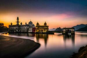 de gouden tempel, amritsar, Indië. ai-gegenereerd foto