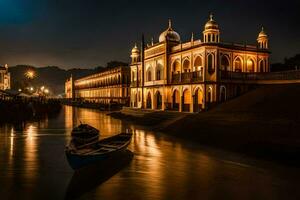 de stad van lichten, Delhi. ai-gegenereerd foto