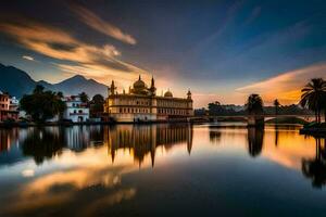 de gouden tempel, amritsar, Indië. ai-gegenereerd foto