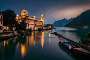 de mooi paleis van de prins van Pakistan. ai-gegenereerd foto