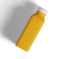 oranje sap of smoothie sap fles illustratie 3d geven foto